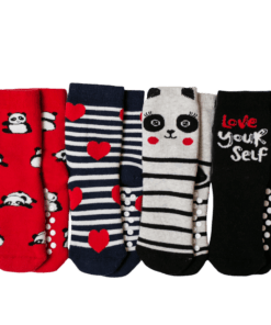 Παιδικές Κάλτσες Πετσετέ με Abs Τάπες Σετ "Love Your Self"