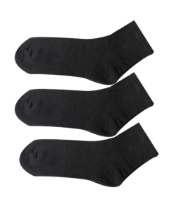 Σετ Κάλτσες Αστραγάλου Πετσετέ Μαύρο 3-6 Ζεύγη