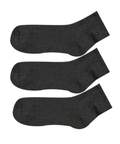 Σετ Κάλτσες Αστραγάλου Πετσετέ Ανθρακί 3-6 Ζεύγη
