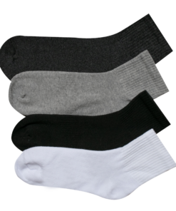 Σετ Κάλτσες Αστραγάλου Πετσετέ Μαύρο, Λευκό, Γκρι, Ανθρακί 4 Ζεύγη