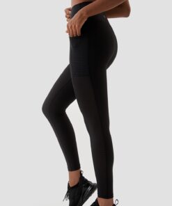 Γυναικείο Αθλητικό Κολάν Wawel Mesh Με Τσέπη Μαύρο