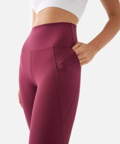 Γυναικείο Αθλητικό Κολάν Με Τσέπη Maroon