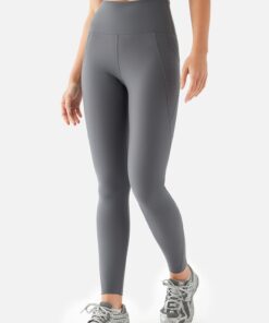 Γυναικείο Αθλητικό Κολάν Με Τσέπη Γκρι