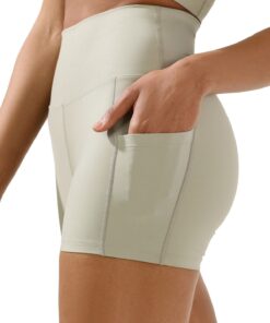 Ποδηλατικό Σορτσάκι Ψηλόμεσο Με Τσέπη Φυστικί