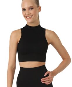 Γυναικείο Μπουστάκι Ζιβάγκο Χωρίς Ραφές Μαύρο