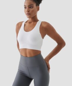 Γυναικείο Αθλητικό Μπουστάκι Rhea Χωρίς Ραφές Άσπρο