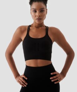 Γυναικείο Αθλητικό Μπουστάκι Kate Χωρίς Ραφές Μαύρο