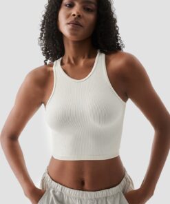 Γυναικείο Αθλητικό Αμάνικο Μπουστάκι Polly Εκρού