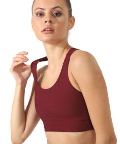 Γυναικείο Αθλητικό Μπουστάκι Χιαστί Μπορντό