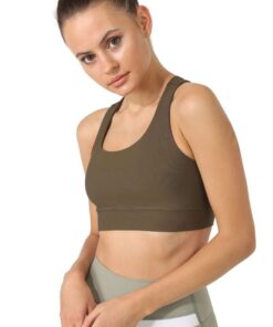 Γυναικείο Αθλητικό Μπουστάκι Χιαστί Χακί