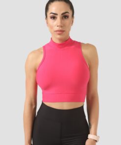 Γυναικείο Αθλητικό Ψηλό Μπουστάκι Φουξία