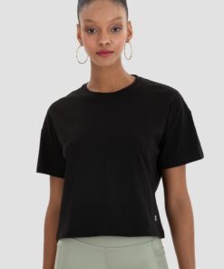 Αθλητική Γυναικεία Μπλούζα Κοντομάνικη Lily Μαύρο