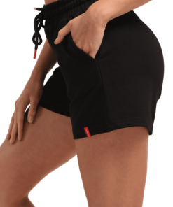 Γυναικείο Αθλητικό Σορτς Με Τσέπη Μαύρο