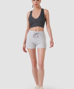 Γυναικείο Αθλητικό Σορτς June Με Τσέπη Γκρι