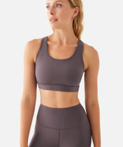 Γυναικείο Αθλητικό Μπουστάκι με Χιαστή Μωβ