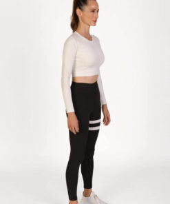 Γυναικείο Μακρυμάνικο Crop Top Άσπρο