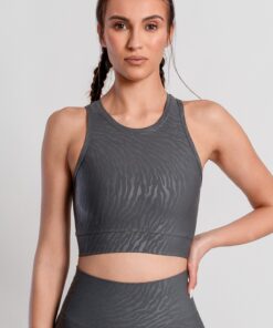 Γυναικείο Αθλητικό Μπουστάκι Tiger Print Γκρί