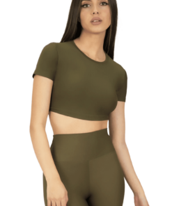 Κοντομάνικο Αθλητικό Μπουστάκι Λαδί